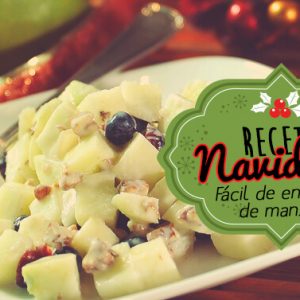 Receta navideña fácil de Ensalada de Manzana