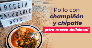 pollo con champiñon y chipotle